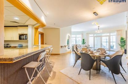 Apartment - 3 Bedrooms - 4 Bathrooms for rent in Al Nabat - Shoreline Apartments - Palm Jumeirah - Dubai