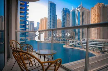 شقة - غرفة نوم - 1 حمام للايجار في برج B  - مارينا فيو - مارينا فيو - دبي مارينا - دبي