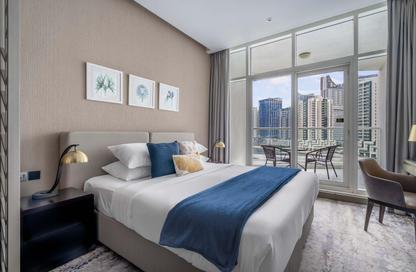 Apartment - Studio - 1 Bathroom for rent in Damac Maison Prive - Business Bay - Dubai