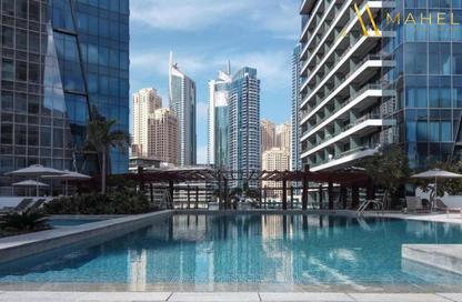 Apartment - Studio - 1 Bathroom for rent in Silverene Tower B - Silverene - Dubai Marina - Dubai
