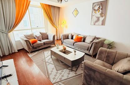 Apartment - 2 Bedrooms - 2 Bathrooms for rent in Beach Tower 2 - Al Khan Lagoon - Al Khan - Sharjah