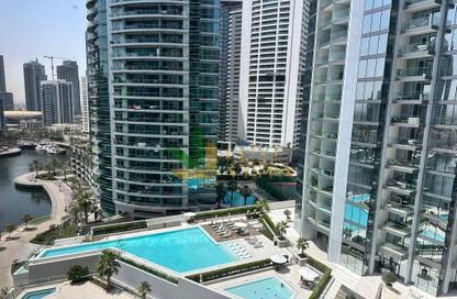 Apartment - 1 Bedroom - 2 Bathrooms for rent in Iris Blue - Dubai Marina - Dubai