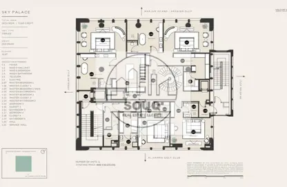 بنتهاوس - 8 غرف نوم - 8 حمامات للبيع في والدورف أسطورية رسيدنسي - قرية الحمرا - رأس الخيمة