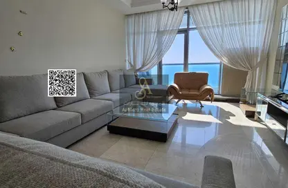Apartment - 3 Bedrooms - 4 Bathrooms for rent in Corniche Tower - Ajman Corniche Road - Ajman