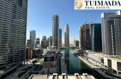 Apartment - Studio - 1 Bathroom for rent in Peninsula One - Peninsula - Business Bay - Dubai