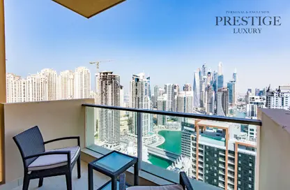 شقة - غرفة نوم - 1 حمام للايجار في جي دبليو ماريوت هوتيل مارينا - دبي مارينا - دبي