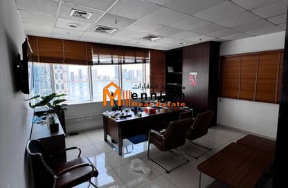 Office Space - Studio - 1 Bathroom for rent in Al Hilal Tower - Al Khan Lagoon - Al Khan - Sharjah