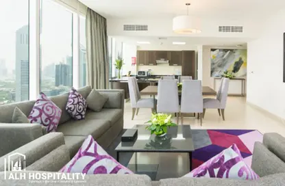 النزل و الشقق الفندقية - 2 غرف نوم - 3 حمامات للايجار في برج نسيمه - شارع الشيخ زايد - دبي