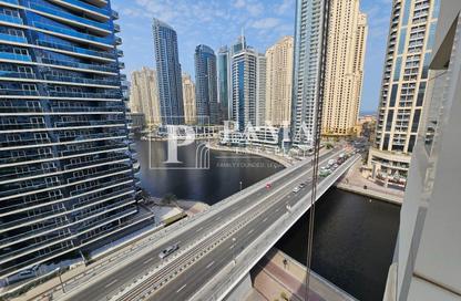 Apartment - Studio - 1 for rent in Marina View Tower B - Marina View - Dubai Marina - Dubai