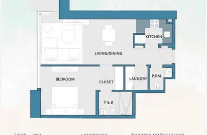 Apartment - 1 Bedroom - 2 Bathrooms for sale in Mawjan Tower - Ajman Corniche Road - Ajman