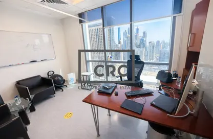 Office Space - Studio - 1 Bathroom for rent in Marina Plaza - Dubai Marina - Dubai