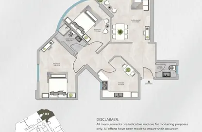 Apartment - 2 Bedrooms - 3 Bathrooms for sale in Al Naemiya Tower 2 - Al Naemiya Towers - Al Nuaimiya - Ajman