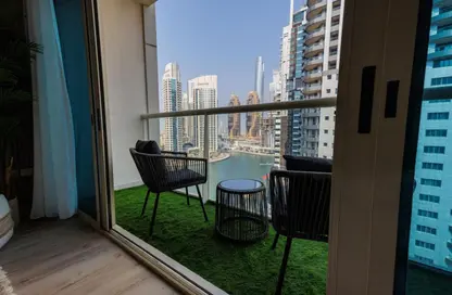 شقة - غرفة نوم - 2 حمامات للايجار في مارينا فيو  A برج - مارينا فيو - دبي مارينا - دبي