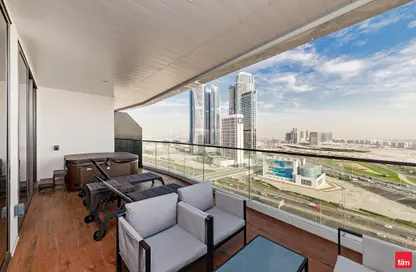 شقة - غرفة نوم - 2 حمامات للايجار في تراسات مراسي درايف - الخليج التجاري - دبي