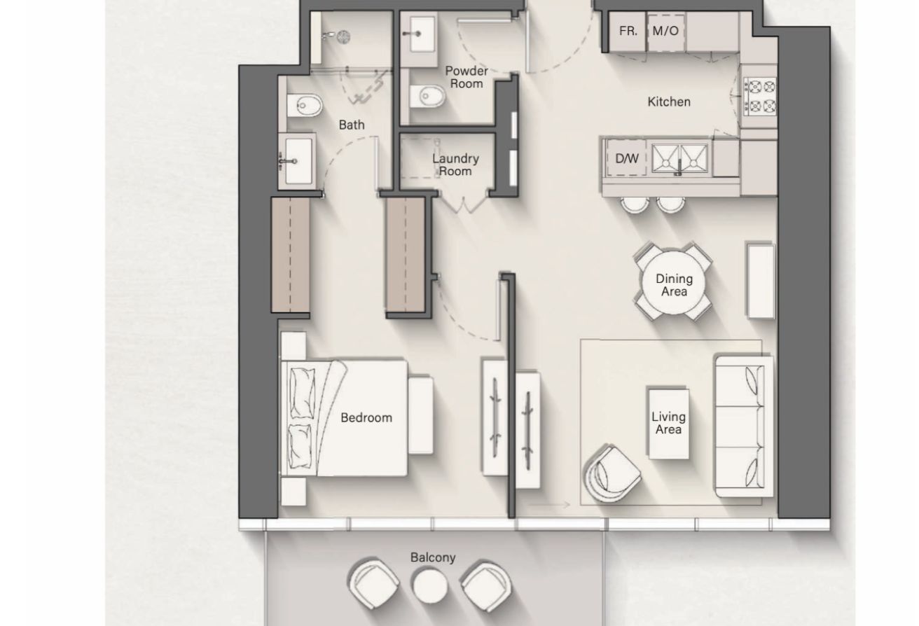 HIGH FLOOR | LAGOONS VIEW | PRIVATE BALCONY - 9