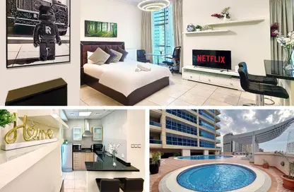 Apartment - Studio - 1 Bathroom for rent in Zumurud Tower - Dubai Marina - Dubai