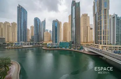 شقة - غرفة نوم - 2 حمامات للايجار في شقق أورا هاربور السكنية والفندقية - دبي مارينا - دبي