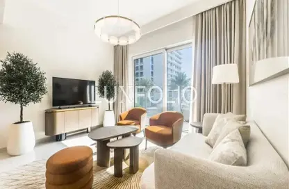 شقة - غرفة نوم - 1 حمام للايجار في جراند بلو تاور 1 - إعمار بيتشفرونت - دبي هاربور - دبي