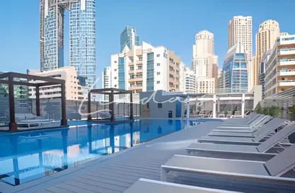 شقة - غرفة نوم - 2 حمامات للايجار في استوديو وان - دبي مارينا - دبي