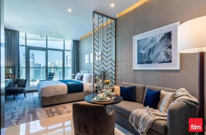 Apartment - Studio - 1 Bathroom for rent in Damac Maison Prive A - Damac Maison Prive - Business Bay - Dubai