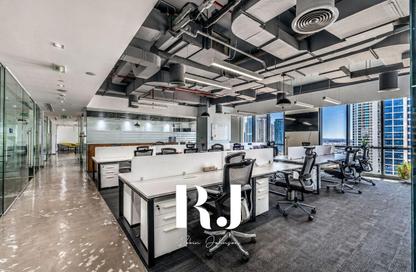 Office Space - Studio - 1 Bathroom for rent in Marina Plaza - Dubai Marina - Dubai