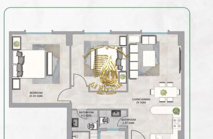 Apartment - 2 Bedrooms - 2 Bathrooms for sale in Kentia - Ajman Uptown Villas - Ajman Uptown - Ajman