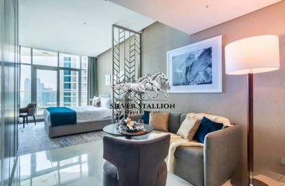 Apartment - Studio - 1 Bathroom for rent in Damac Maison Prive A - Damac Maison Prive - Business Bay - Dubai
