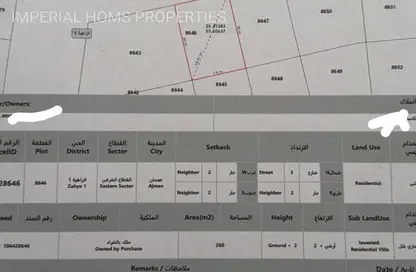 Land - Studio for sale in Al Zaheya Gardens - Al Zahya - Ajman