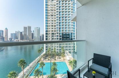 Apartment - Studio - 1 Bathroom for rent in Damac Maison Prive B - Damac Maison Prive - Business Bay - Dubai