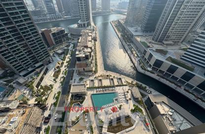 Apartment - Studio - 1 Bathroom for rent in Peninsula Two - Peninsula - Business Bay - Dubai