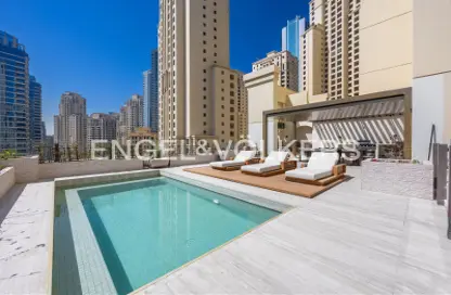 Penthouse - 4 Bedrooms - 6 Bathrooms for rent in Sadaf 8 - Sadaf - Jumeirah Beach Residence - Dubai