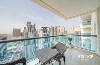 شقة - غرفة نوم - 2 حمامات للايجار في برج الزمان والمكان - دبي مارينا - دبي