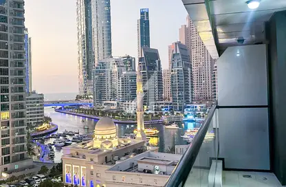 شقة - غرفة نوم - 2 حمامات للايجار في برج إسكان - دبي مارينا - دبي