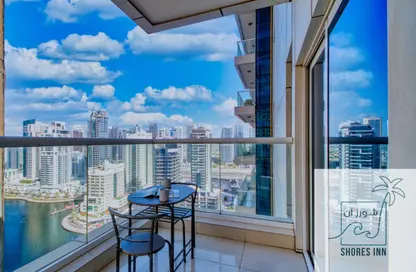 شقة - غرفة نوم - 2 حمامات للايجار في برج كنتننتال - دبي مارينا - دبي