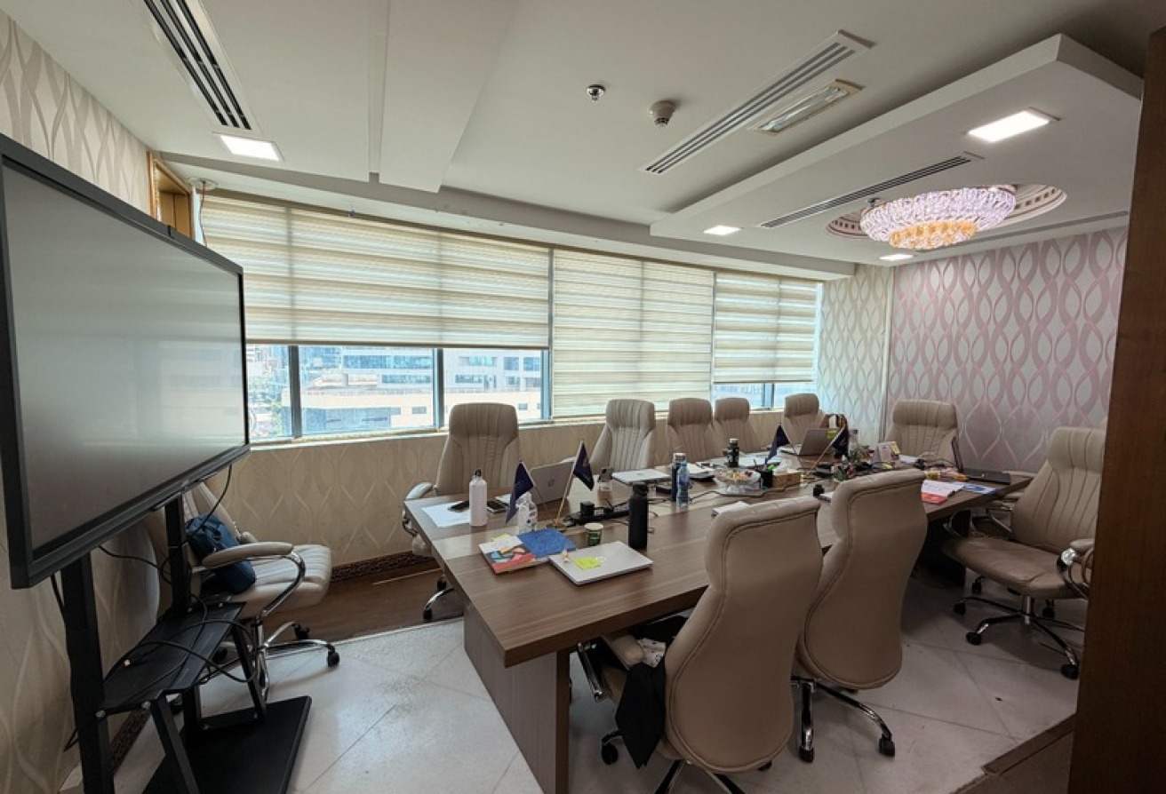 Partial Burj Khalifa and Canal View | Furnished gallery image