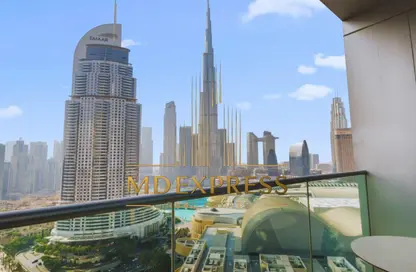 النزل و الشقق الفندقية - غرفة نوم - 2 حمامات للايجار في العنوان رزيدنس فاونتن فيوز  2 - العنوان رزيدنس فاونتن فيوز - وسط مدينة دبي - دبي