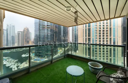 Apartment - 3 Bedrooms - 3 Bathrooms for rent in Al Mass Tower - Dubai Marina Towers - Dubai Marina - Dubai