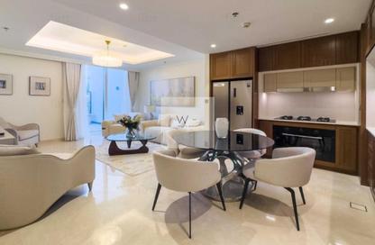 Duplex - 3 Bedrooms - 4 Bathrooms for rent in Palace Beach Residence Tower 1 - Palace Beach Residence - Emaar Beachfront - Dubai Harbour - Dubai