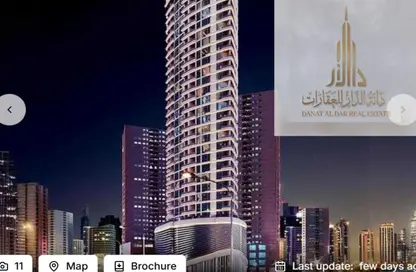 Apartment - 2 Bedrooms - 2 Bathrooms for sale in Tower C1 - Ajman Pearl Towers - Ajman Downtown - Ajman