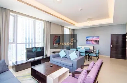 شقة - 2 غرف نوم - 3 حمامات للايجار في برج الجوهرة - شارع الكورنيش - أبوظبي