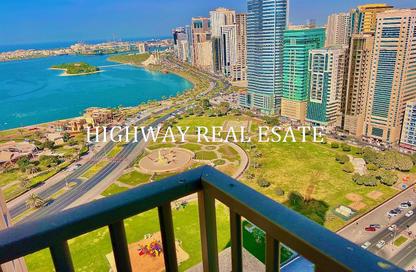 Duplex - 3 - 4 for rent in Al Marwa Tower 1 - Al Marwa Towers - Cornich Al Buhaira - Sharjah