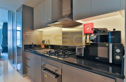 Apartment - Studio - 1 Bathroom for rent in Damac Maison Prive A - Damac Maison Prive - Business Bay - Dubai
