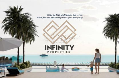 شقة - غرفة نوم - 2 حمامات للبيع في برج موجان - طريق كورنيش عجمان - عجمان