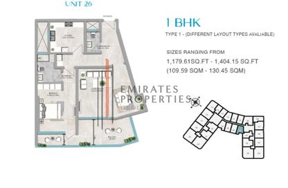 Apartment - 1 Bedroom - 2 Bathrooms for sale in Amwaj Tower - Al Rumaila - Ajman