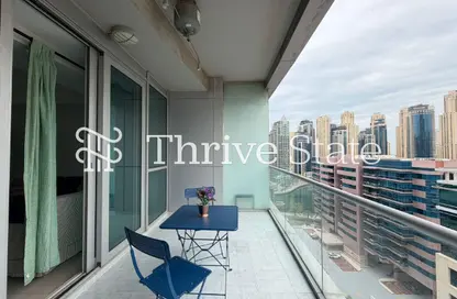 شقة - غرفة نوم - 2 حمامات للايجار في A - برج الأمواج - برج الأمواج - دبي مارينا - دبي