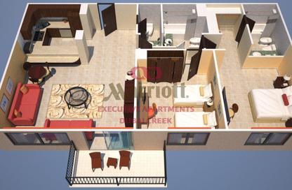 Hotel  and  Hotel Apartment - 2 Bedrooms - 3 Bathrooms for rent in Marriott Executive Apartments - Riggat Al Buteen - Deira - Dubai